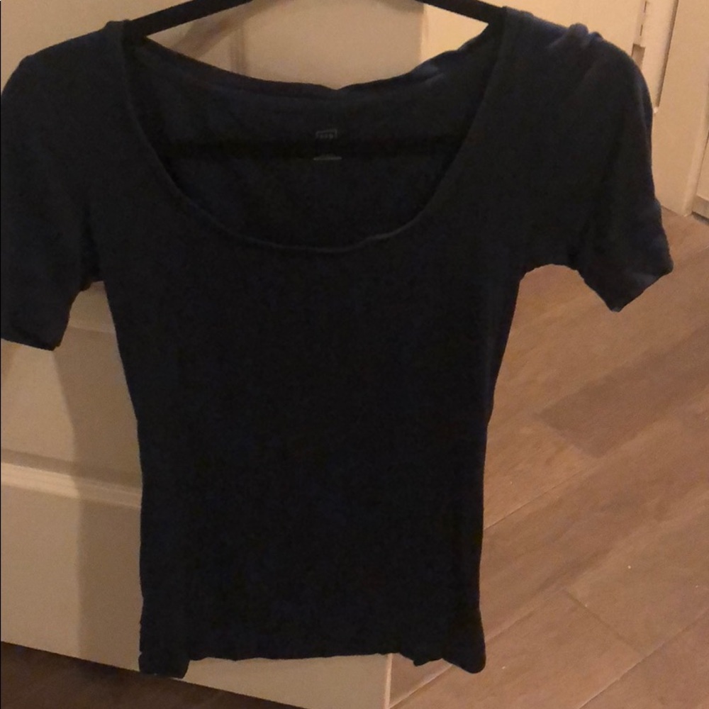 Gap Navy Quarter Sleeve Cotton Tee
